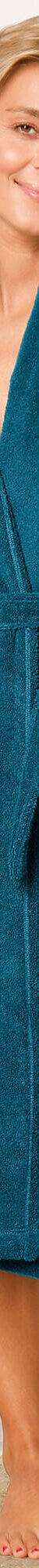 Peignoir mixte adulte éponge bouclette col châle personnalisable (bleu paon) Peignoir mixte adulte éponge bouclette col châle personnalisable (bleu paon)